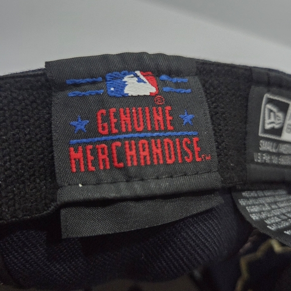 New Era Navy and Red Baseball Cap with Flag Patch - Picture 8 of 9